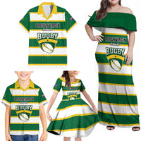 Custom British Virgin Islands Rugby Family Matching Off Shoulder Maxi Dress and Hawaiian Shirt Team BVI Go Champions