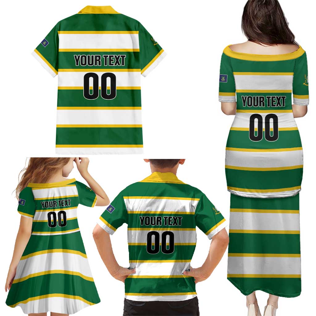 Custom British Virgin Islands Rugby Family Matching Puletasi and Hawaiian Shirt Team BVI Go Champions