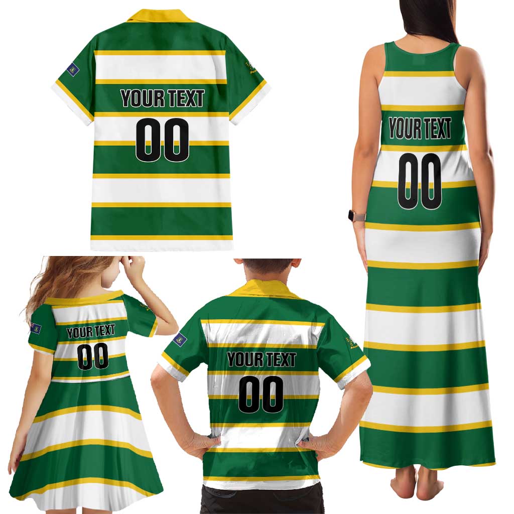 Custom British Virgin Islands Rugby Family Matching Tank Maxi Dress and Hawaiian Shirt Team BVI Go Champions