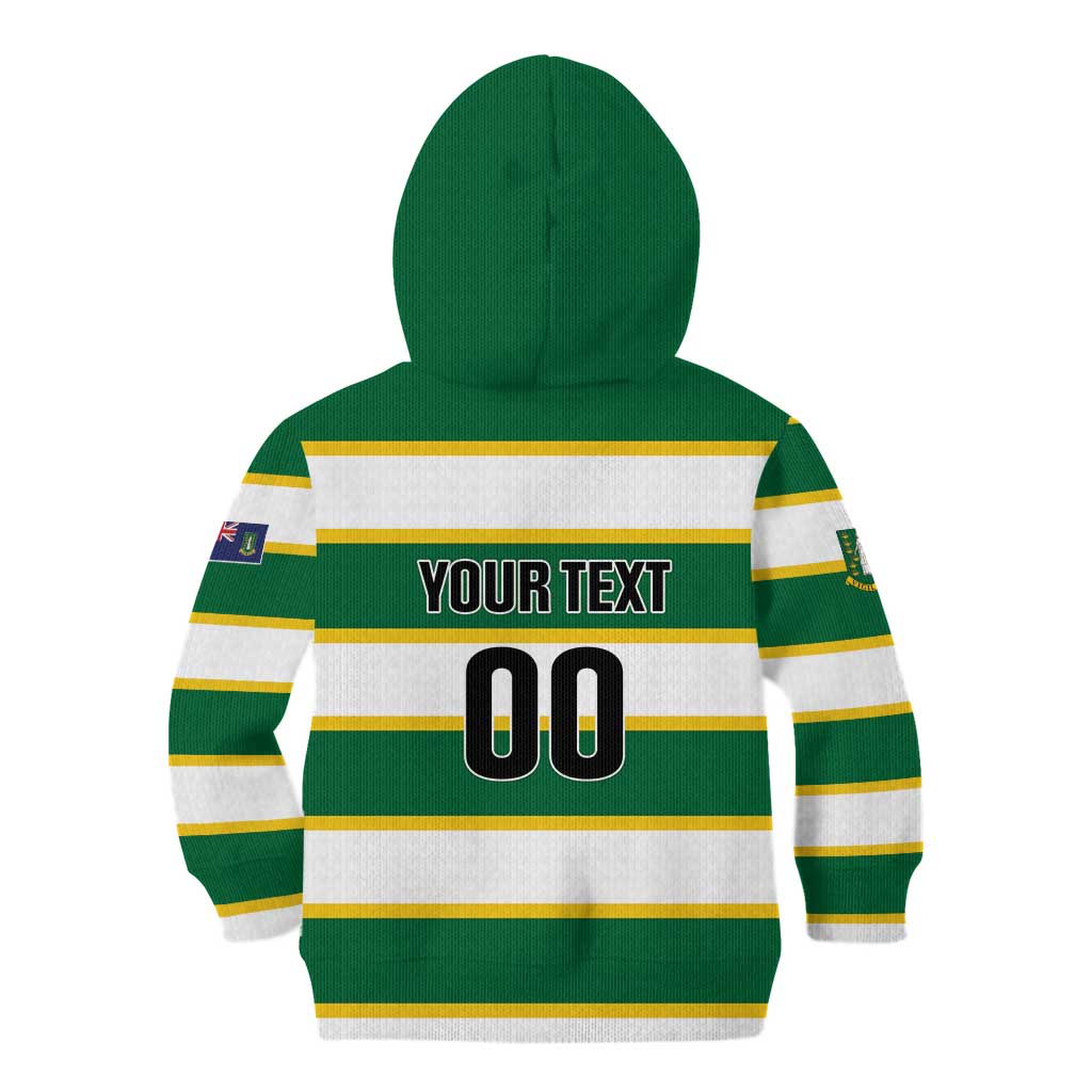 Custom British Virgin Islands Rugby Kid Hoodie Team BVI Go Champions