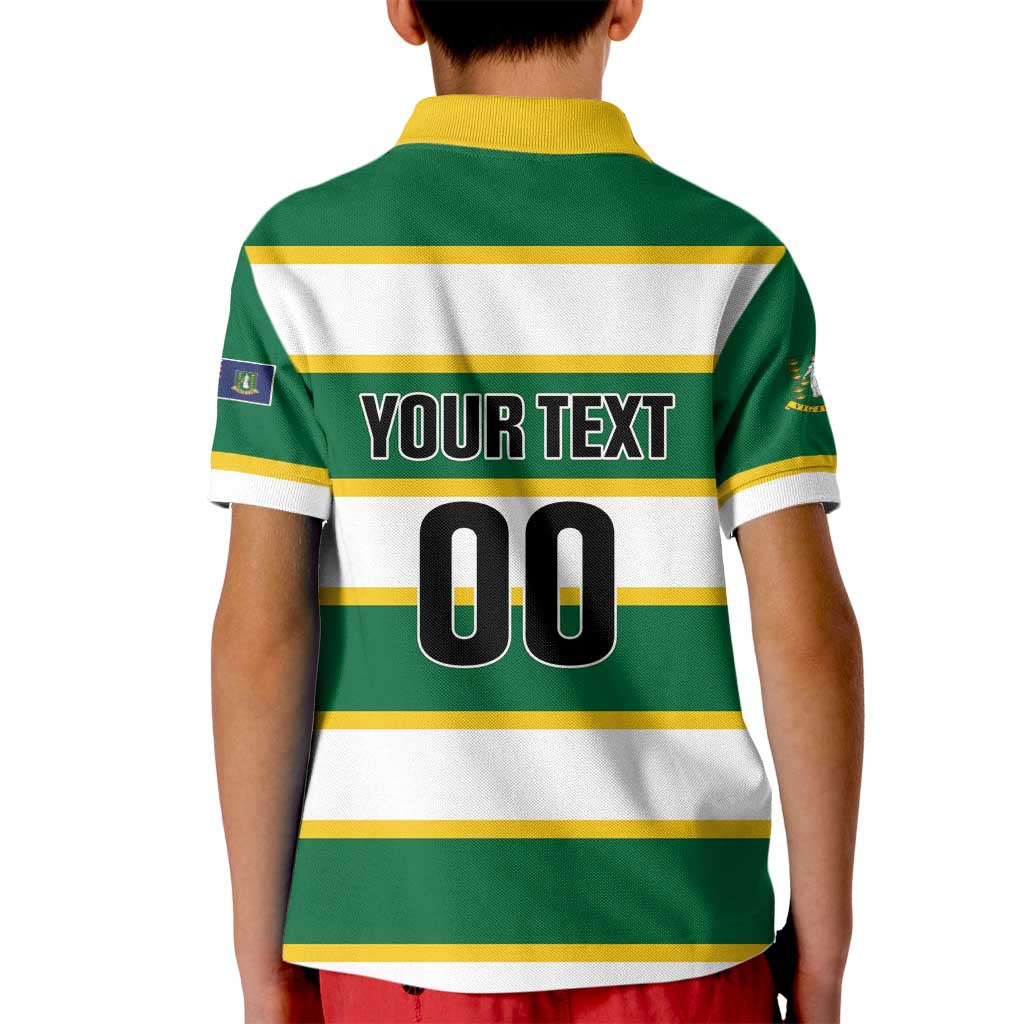 Custom British Virgin Islands Rugby Kid Polo Shirt Team BVI Go Champions