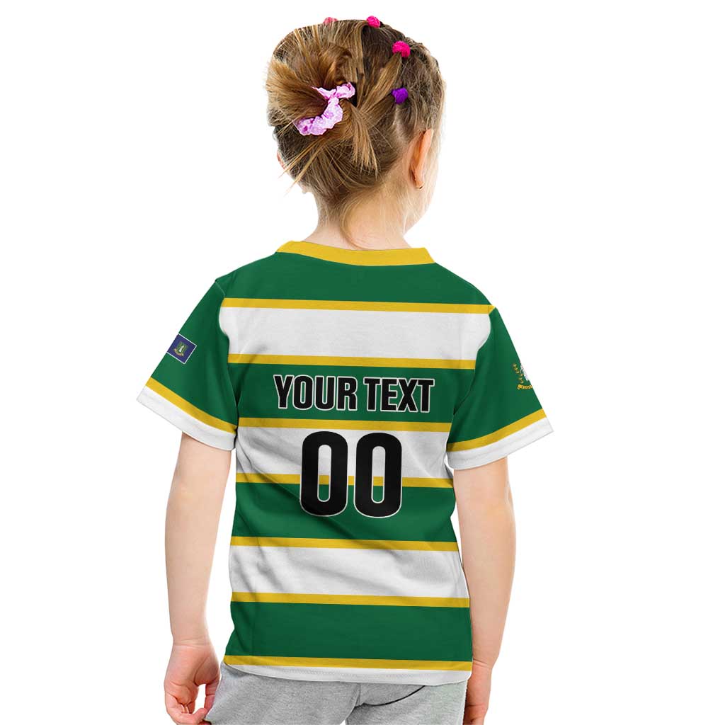 Custom British Virgin Islands Rugby Kid T Shirt Team BVI Go Champions