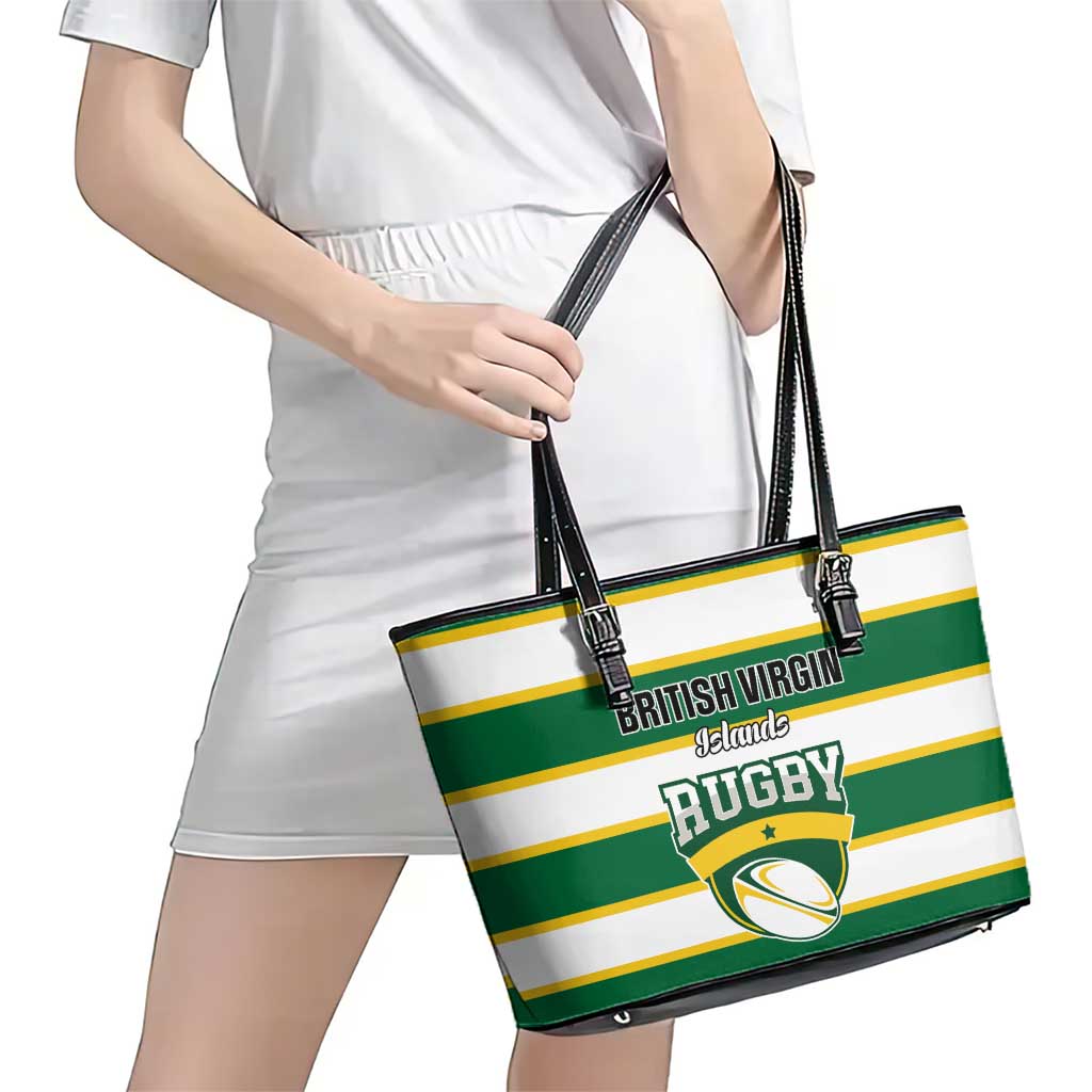 British Virgin Islands Rugby Leather Tote Bag Team BVI Go Champions