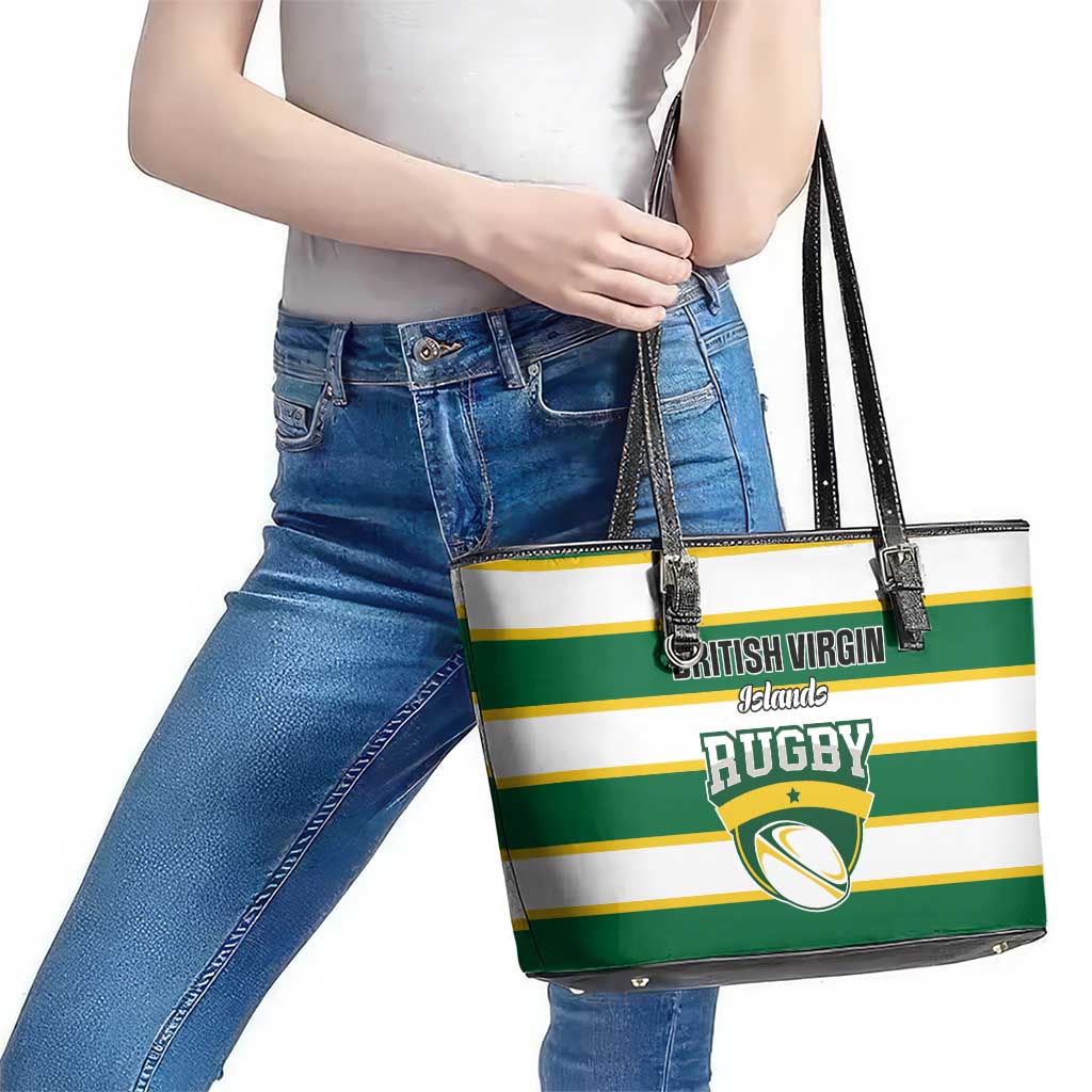 British Virgin Islands Rugby Leather Tote Bag Team BVI Go Champions