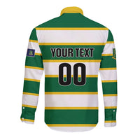 Custom British Virgin Islands Rugby Long Sleeve Button Shirt Team BVI Go Champions