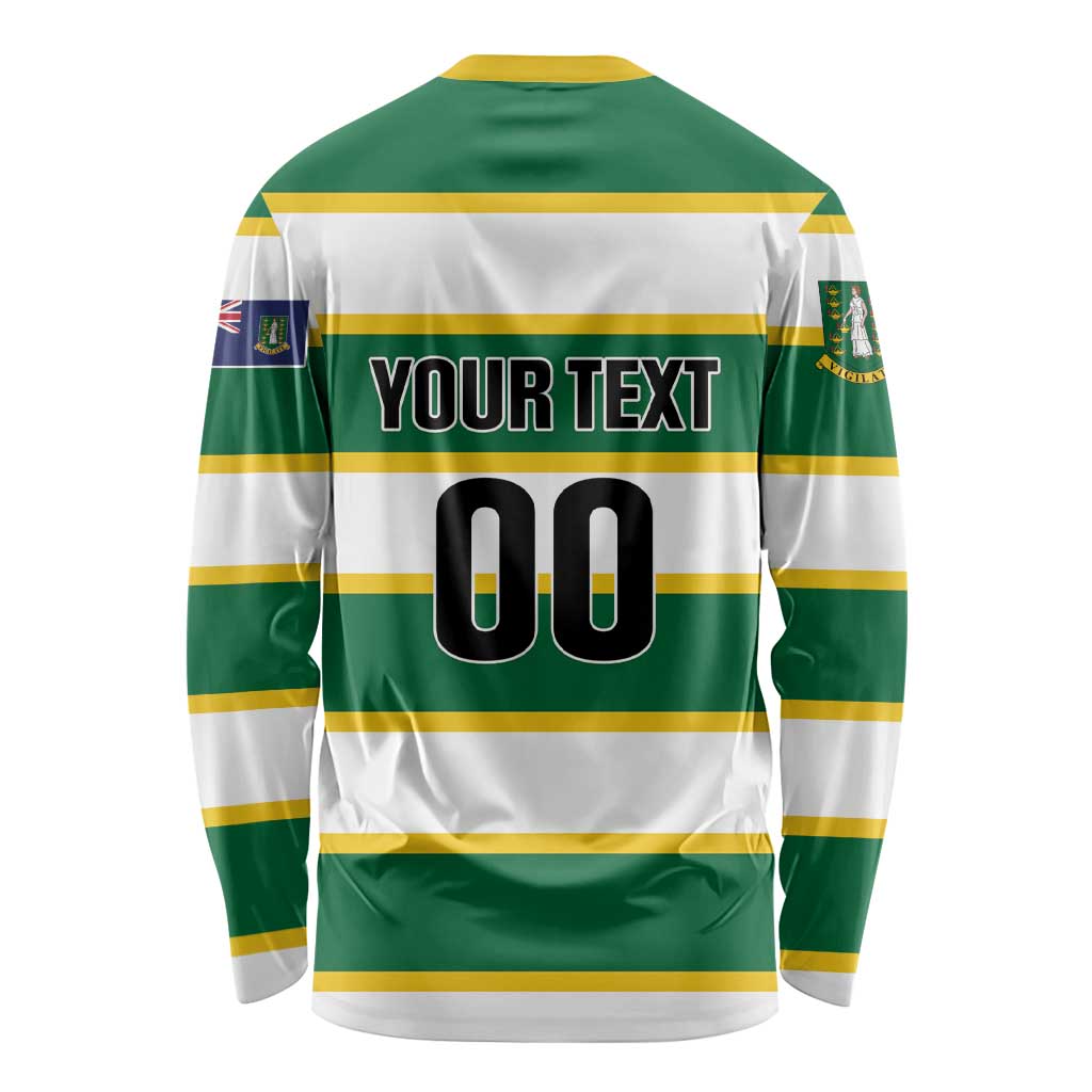 Custom British Virgin Islands Rugby Long Sleeve Shirt Team BVI Go Champions