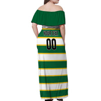 Custom British Virgin Islands Rugby Off Shoulder Maxi Dress Team BVI Go Champions