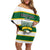 Custom British Virgin Islands Rugby Off Shoulder Short Dress Team BVI Go Champions