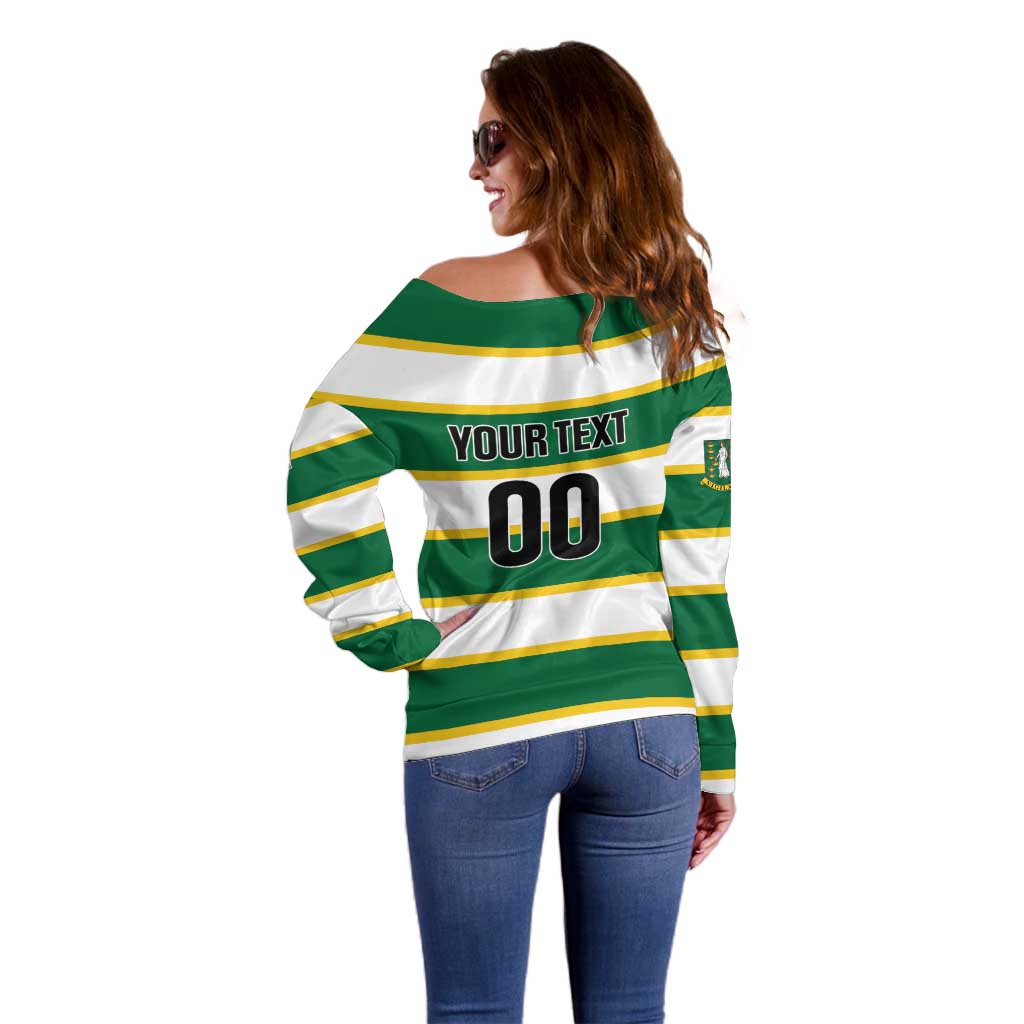 Custom British Virgin Islands Rugby Off Shoulder Sweater Team BVI Go Champions