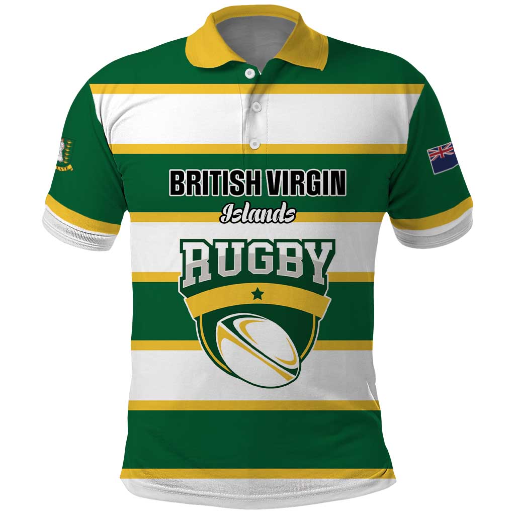 Custom British Virgin Islands Rugby Polo Shirt Team BVI Go Champions