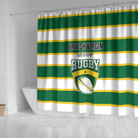 British Virgin Islands Rugby Shower Curtain Team BVI Go Champions