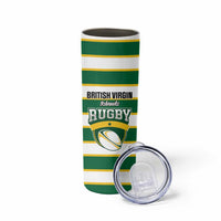 Custom British Virgin Islands Rugby Skinny Tumbler Team BVI Go Champions