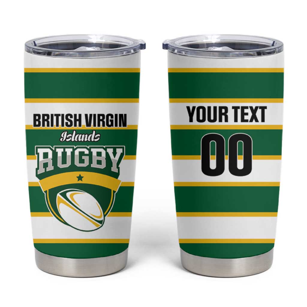 Custom British Virgin Islands Rugby Tumbler Cup Team BVI Go Champions