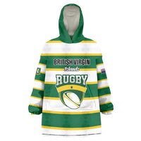 Custom British Virgin Islands Rugby Wearable Blanket Hoodie Team BVI Go Champions