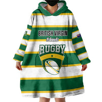 Custom British Virgin Islands Rugby Wearable Blanket Hoodie Team BVI Go Champions