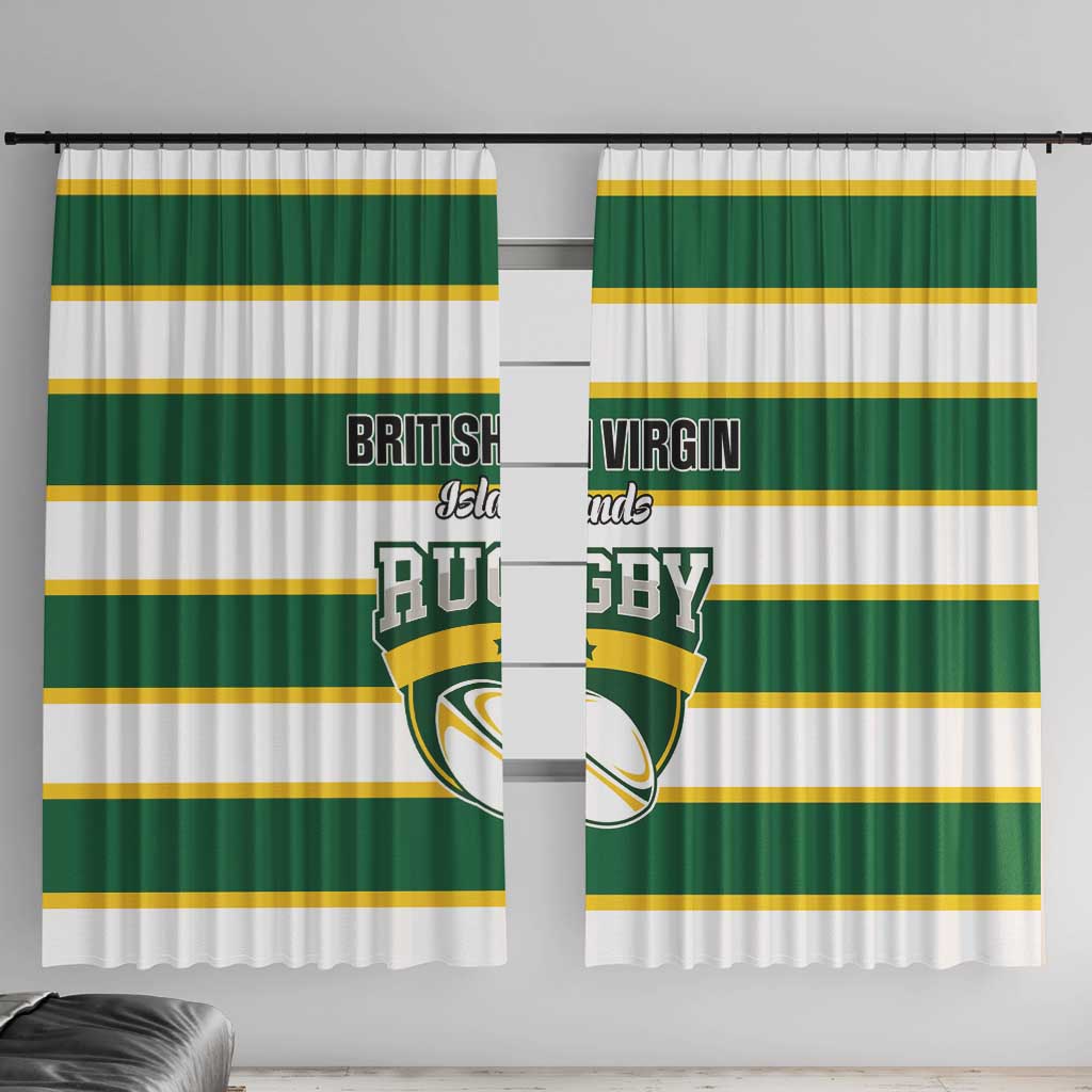 British Virgin Islands Rugby Window Curtain Team BVI Go Champions