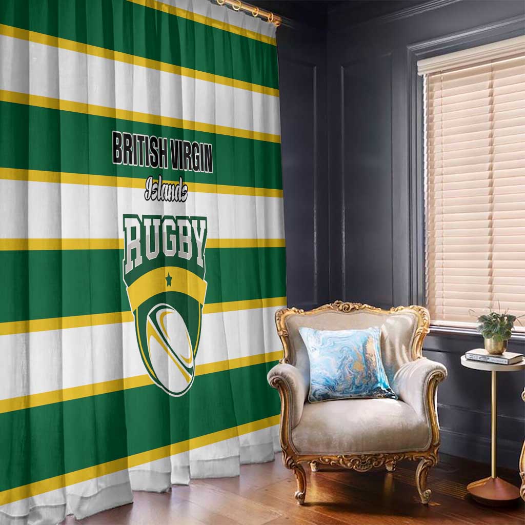 British Virgin Islands Rugby Window Curtain Team BVI Go Champions