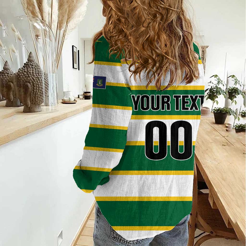 Custom British Virgin Islands Rugby Women Casual Shirt Team BVI Go Champions