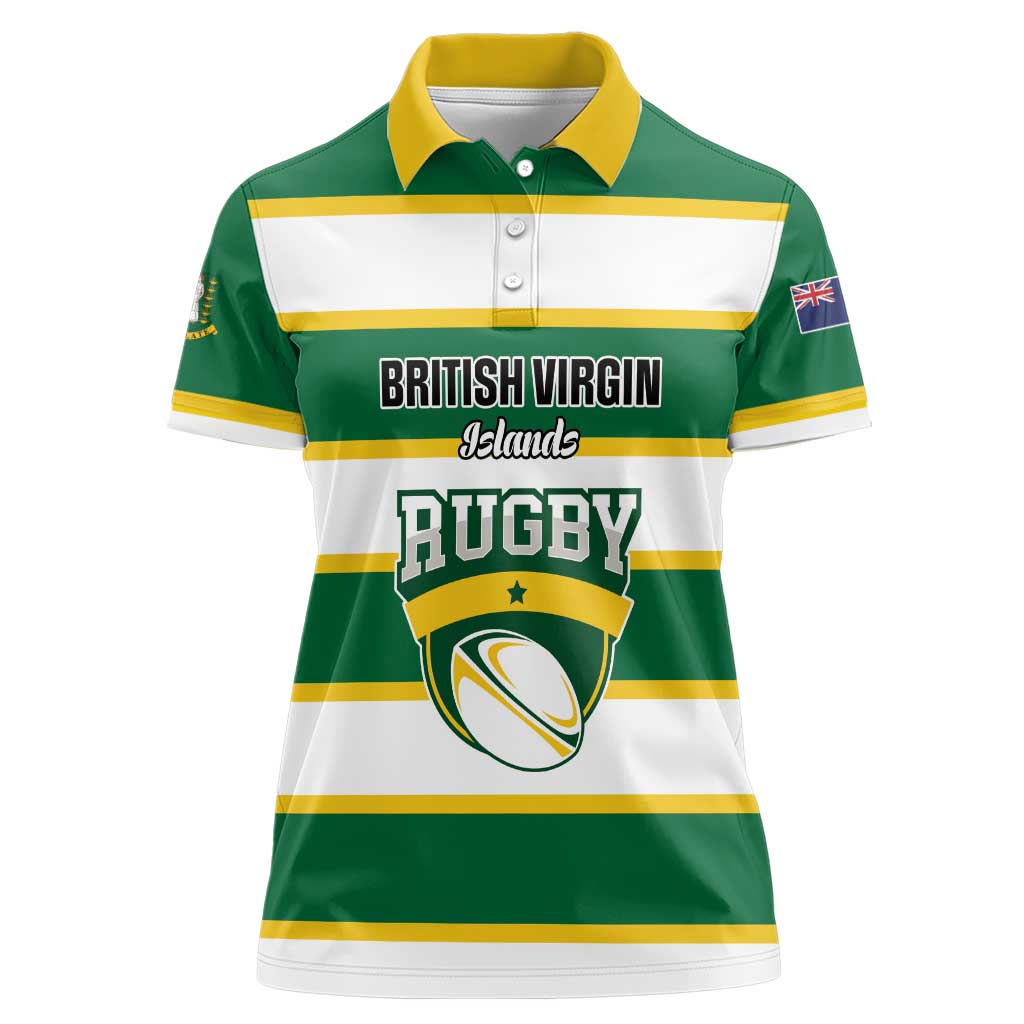 Custom British Virgin Islands Rugby Women Polo Shirt Team BVI Go Champions