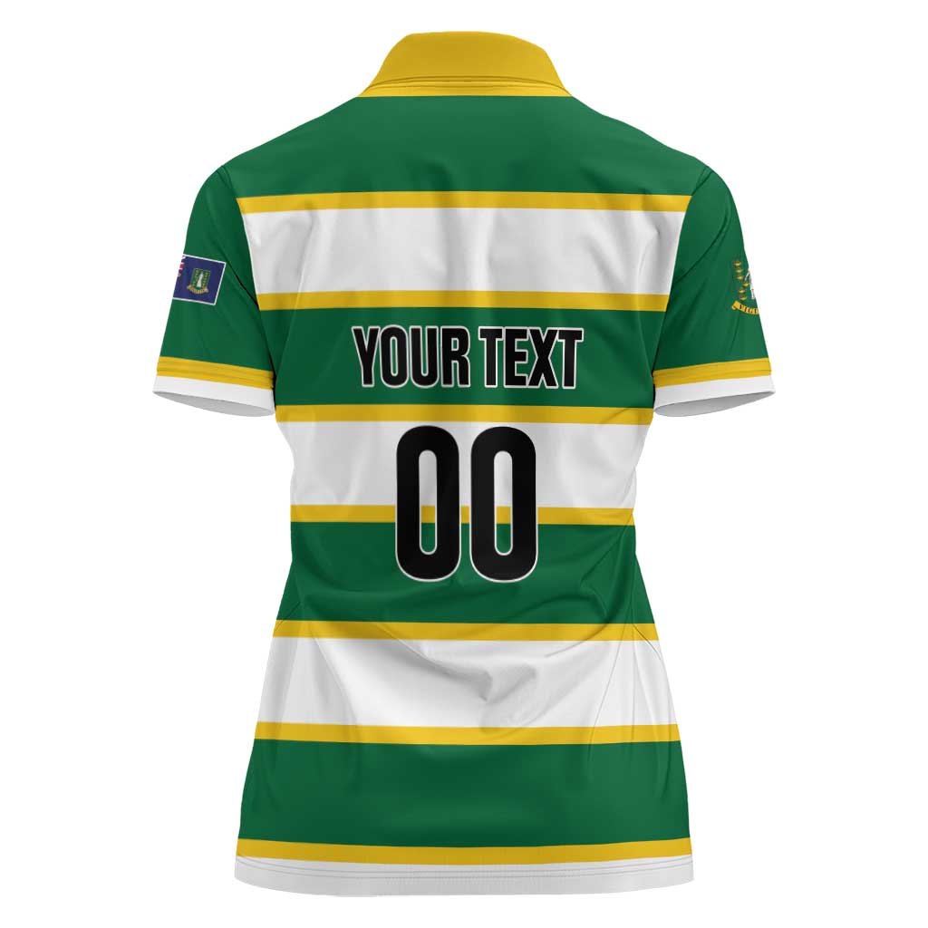 Custom British Virgin Islands Rugby Women Polo Shirt Team BVI Go Champions
