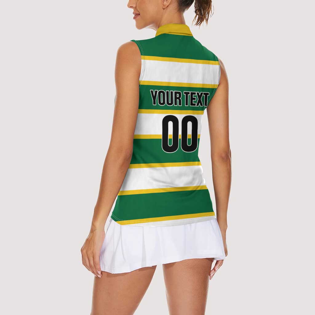 Custom British Virgin Islands Rugby Women Sleeveless Polo Shirt Team BVI Go Champions