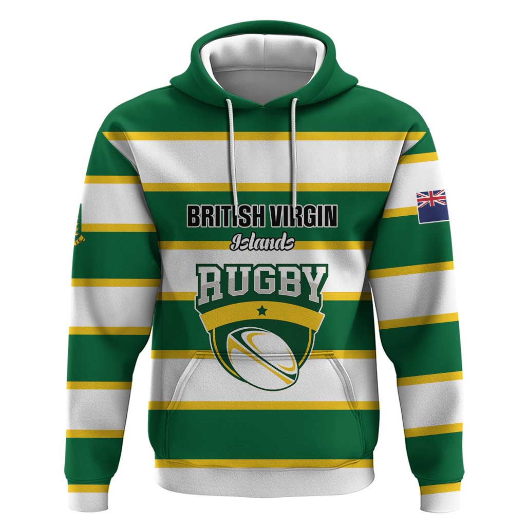 Custom British Virgin Islands Rugby Zip Hoodie Team BVI Go Champions