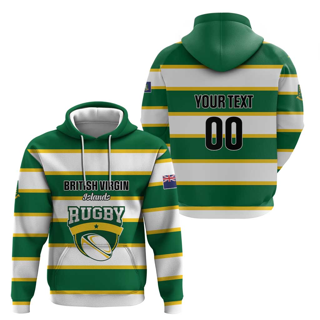 Custom British Virgin Islands Rugby Zip Hoodie Team BVI Go Champions