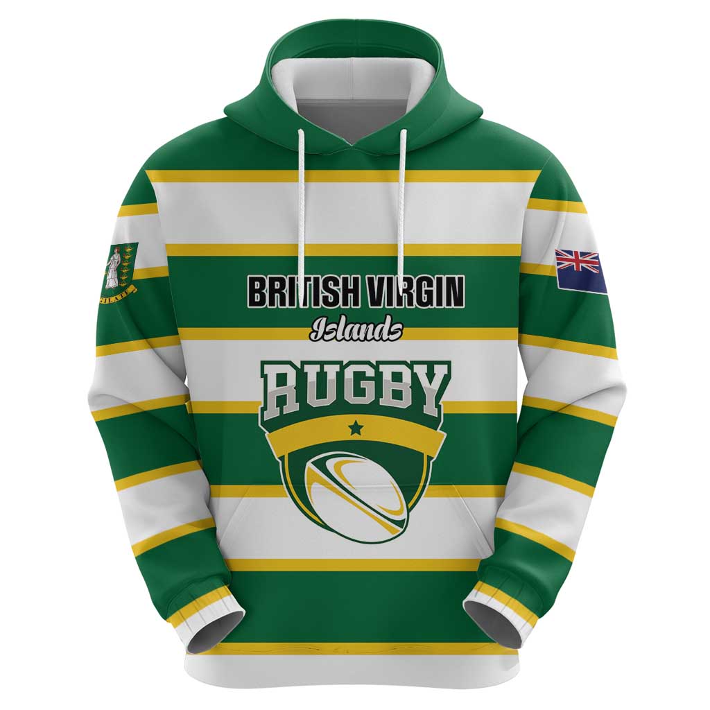 Custom British Virgin Islands Rugby Zip Hoodie Team BVI Go Champions