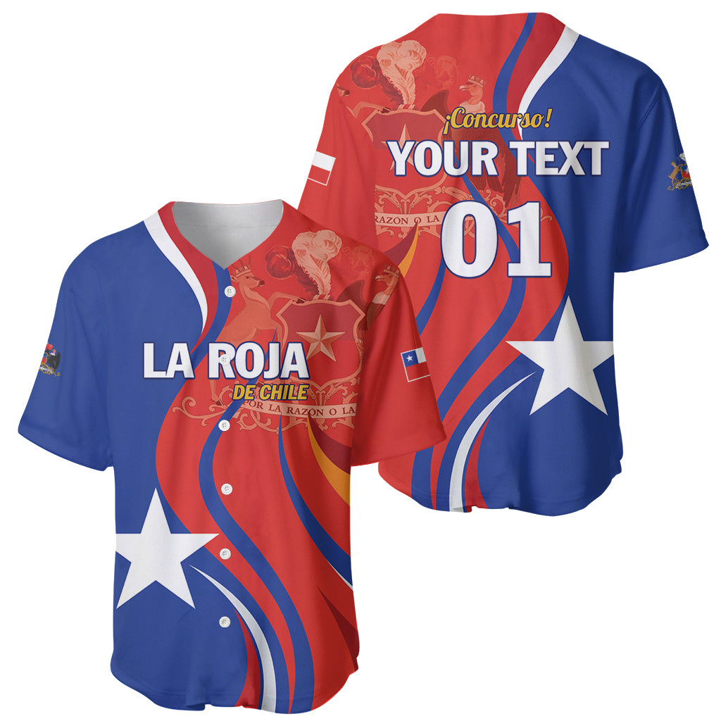 Personalized Chile 2024 Football Baseball Jersey Concurso La Roja - Wonder Print Shop