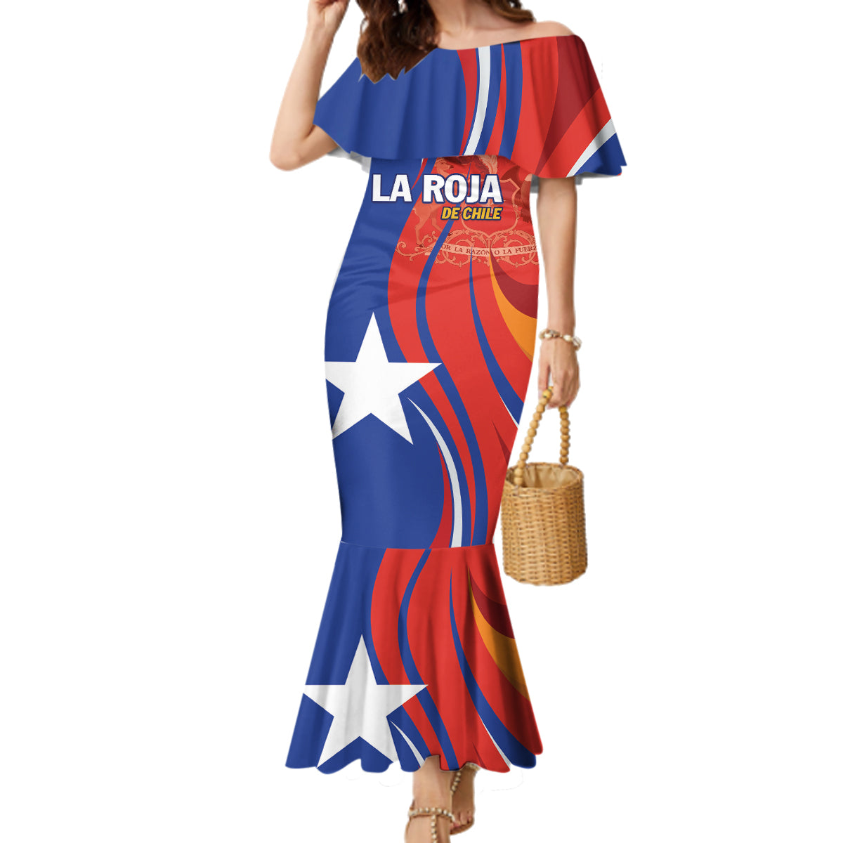 Personalized Chile 2024 Football Family Matching Mermaid Dress and Hawaiian Shirt Concurso La Roja - Wonder Print Shop