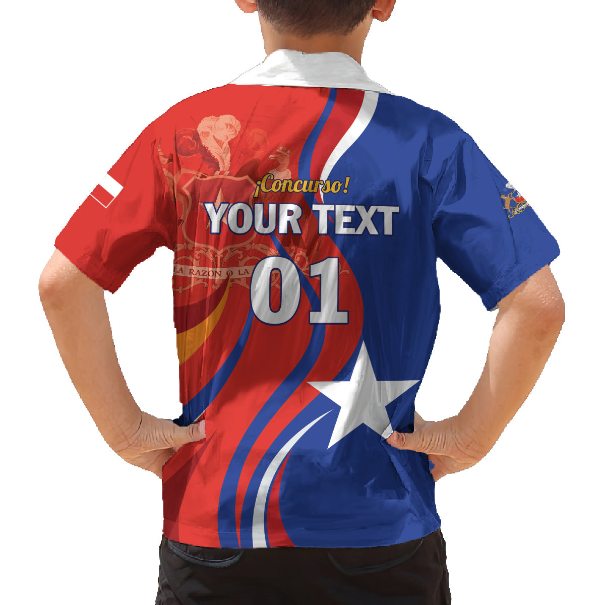 Personalized Chile 2024 Football Family Matching Off Shoulder Short Dress and Hawaiian Shirt Concurso La Roja - Wonder Print Shop