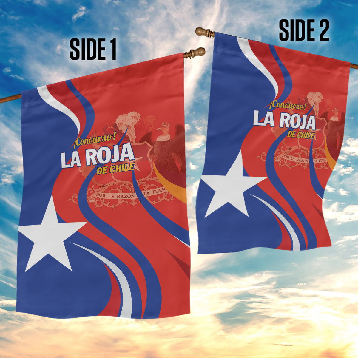 Chile 2024 Football Garden Flag Concurso La Roja - Wonder Print Shop