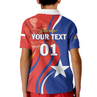 Personalized Chile 2024 Football Kid Polo Shirt Concurso La Roja - Wonder Print Shop