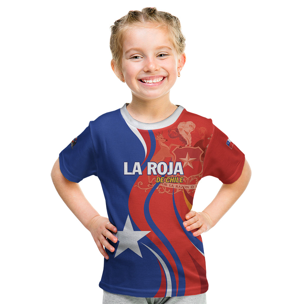 Personalized Chile 2024 Football Kid T Shirt Concurso La Roja - Wonder Print Shop
