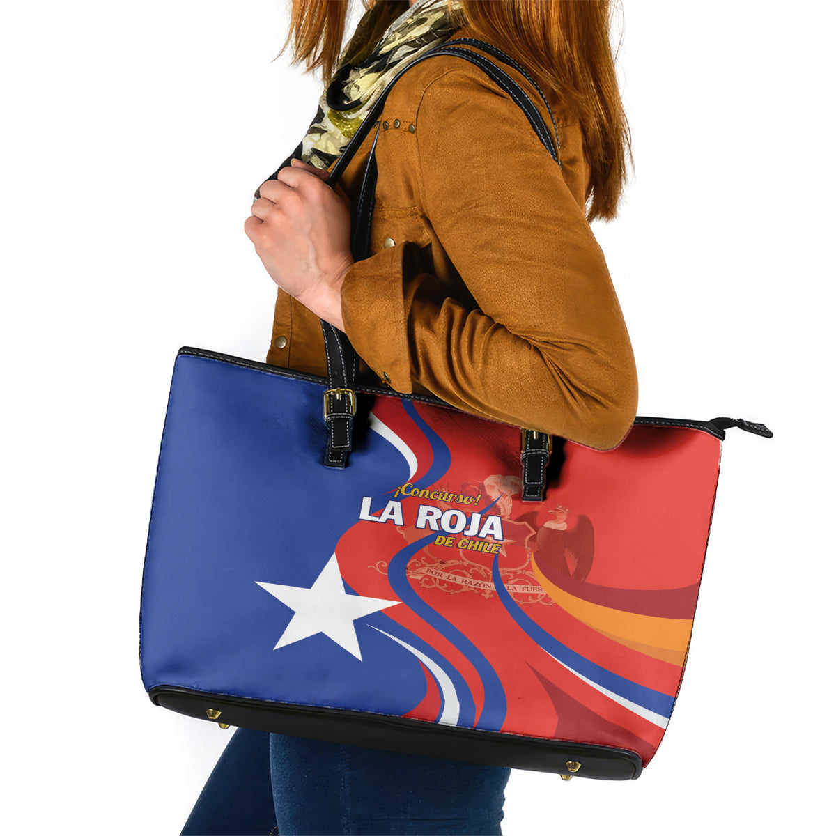 Chile 2024 Football Leather Tote Bag Concurso La Roja