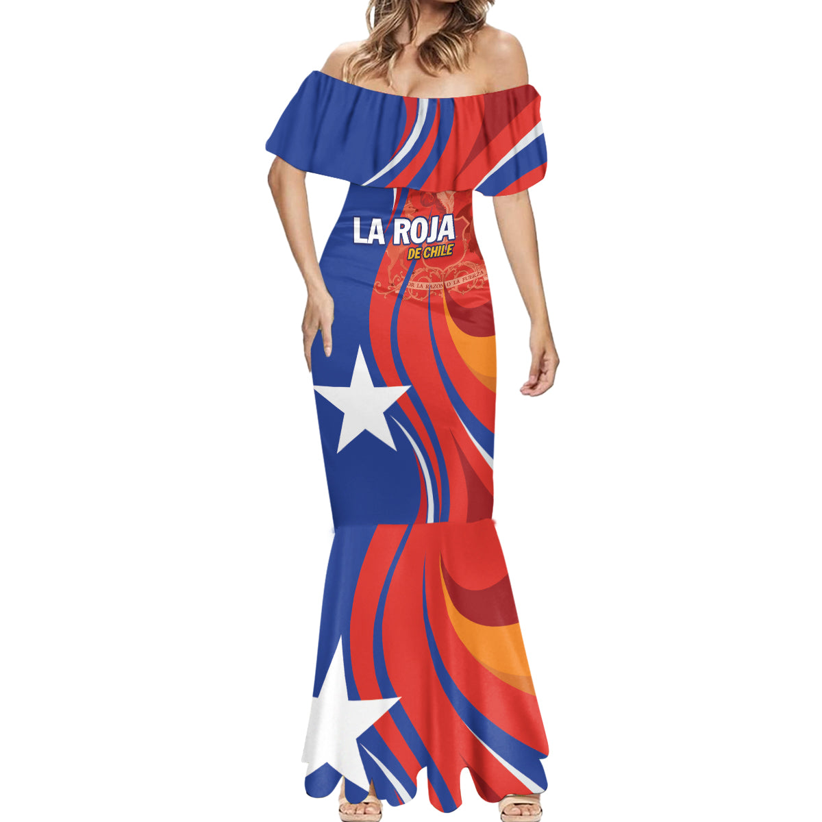 Personalized Chile 2024 Football Mermaid Dress Concurso La Roja - Wonder Print Shop