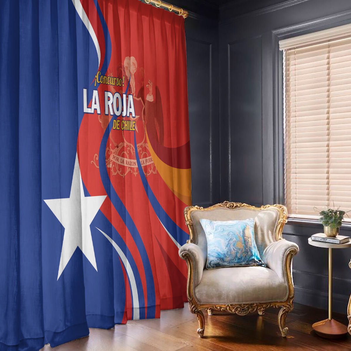 Chile 2024 Football Window Curtain Concurso La Roja - Wonder Print Shop