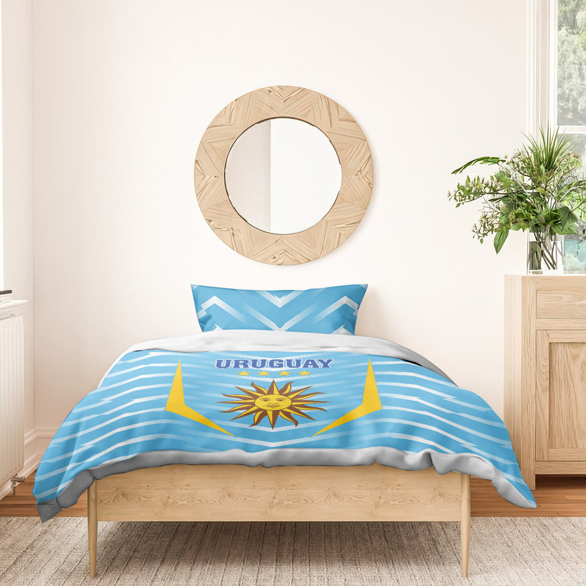 Uruguay 2024 Football Bedding Set Come On La Celeste - Wonder Print Shop