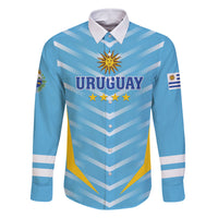 Personalized Uruguay 2024 Football Family Matching Off The Shoulder Long Sleeve Dress and Hawaiian Shirt Come On La Celeste - Wonder Print Shop