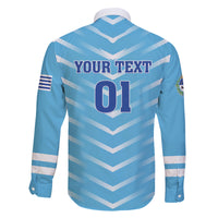 Personalized Uruguay 2024 Football Family Matching Off Shoulder Short Dress and Hawaiian Shirt Come On La Celeste - Wonder Print Shop