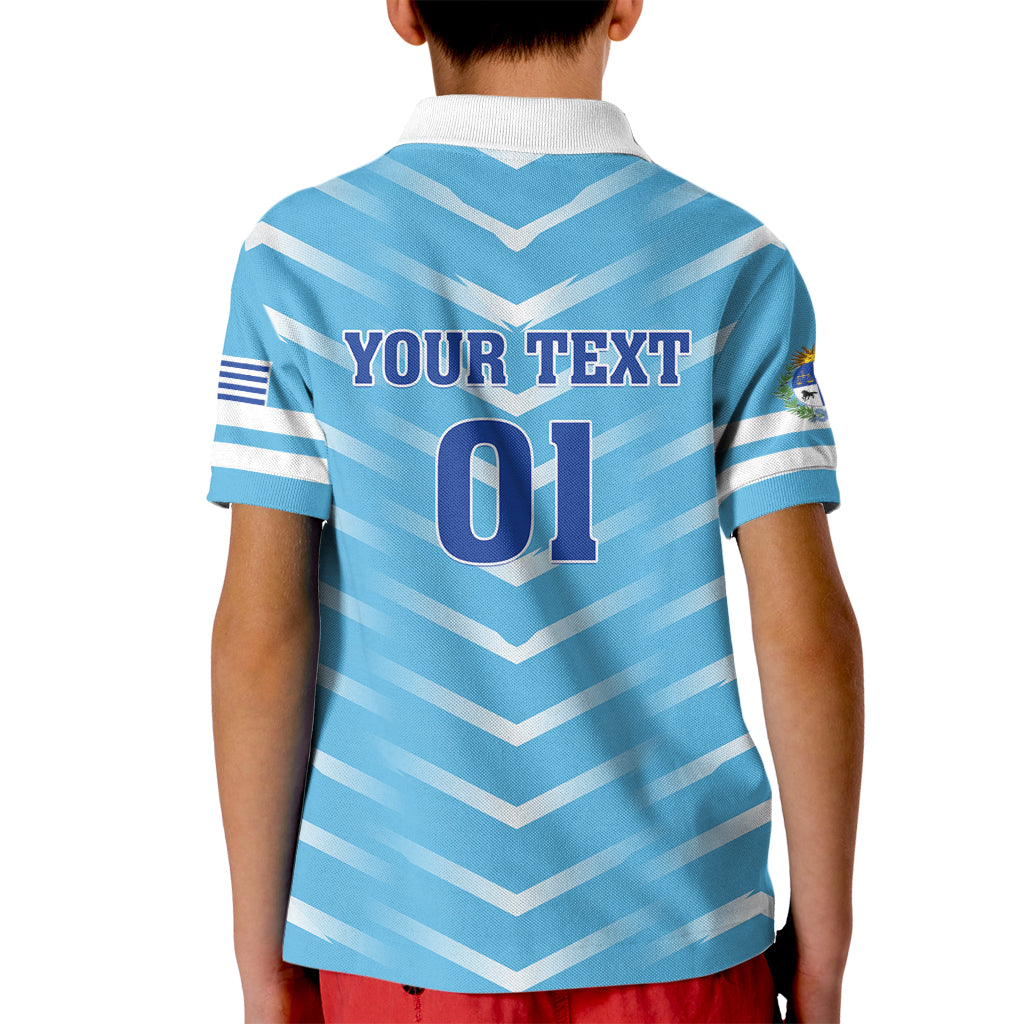 Personalized Uruguay 2024 Football Kid Polo Shirt Come On La Celeste - Wonder Print Shop