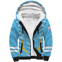 Personalized Uruguay 2024 Football Sherpa Hoodie Come On La Celeste - Wonder Print Shop