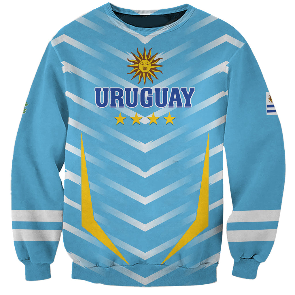 Personalized Uruguay 2024 Football Sweatshirt Come On La Celeste - Wonder Print Shop