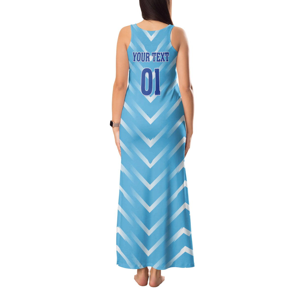 Personalized Uruguay 2024 Football Tank Maxi Dress Come On La Celeste - Wonder Print Shop