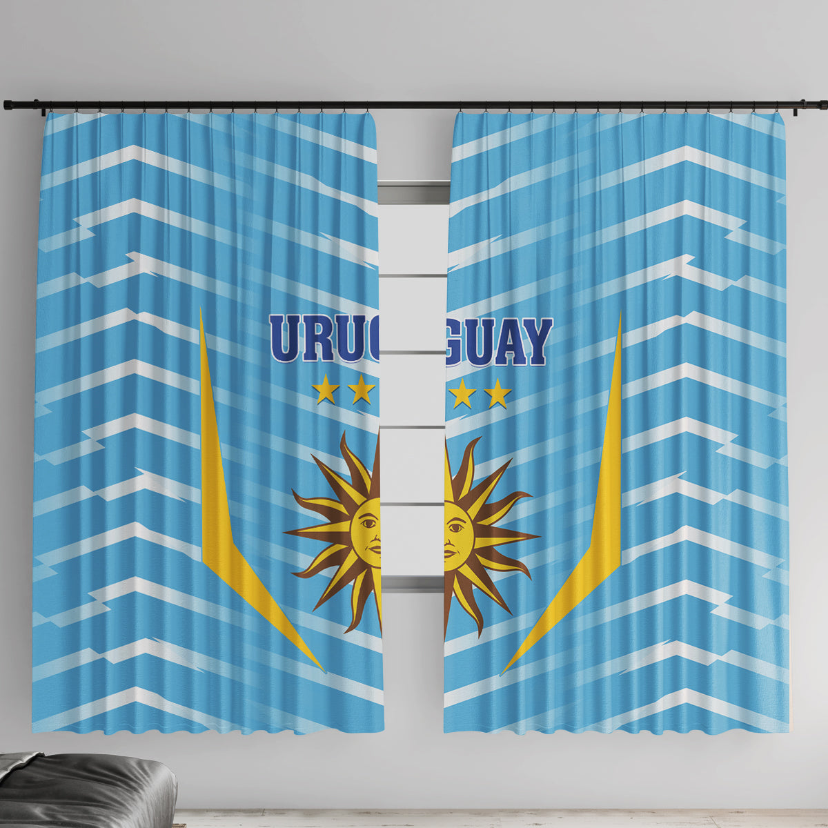 Uruguay 2024 Football Window Curtain Come On La Celeste