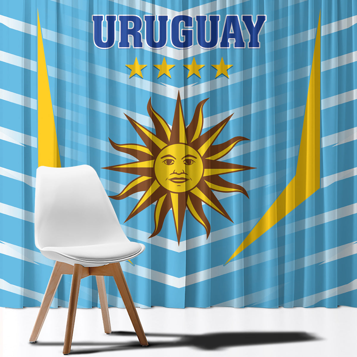 Uruguay 2024 Football Window Curtain Come On La Celeste - Wonder Print Shop