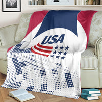 USA 2024 Soccer Blanket The Stars and Stripes Go Champion