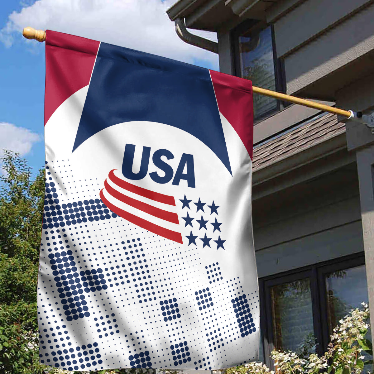 USA 2024 Soccer Garden Flag The Stars and Stripes Go Champion - Wonder Print Shop