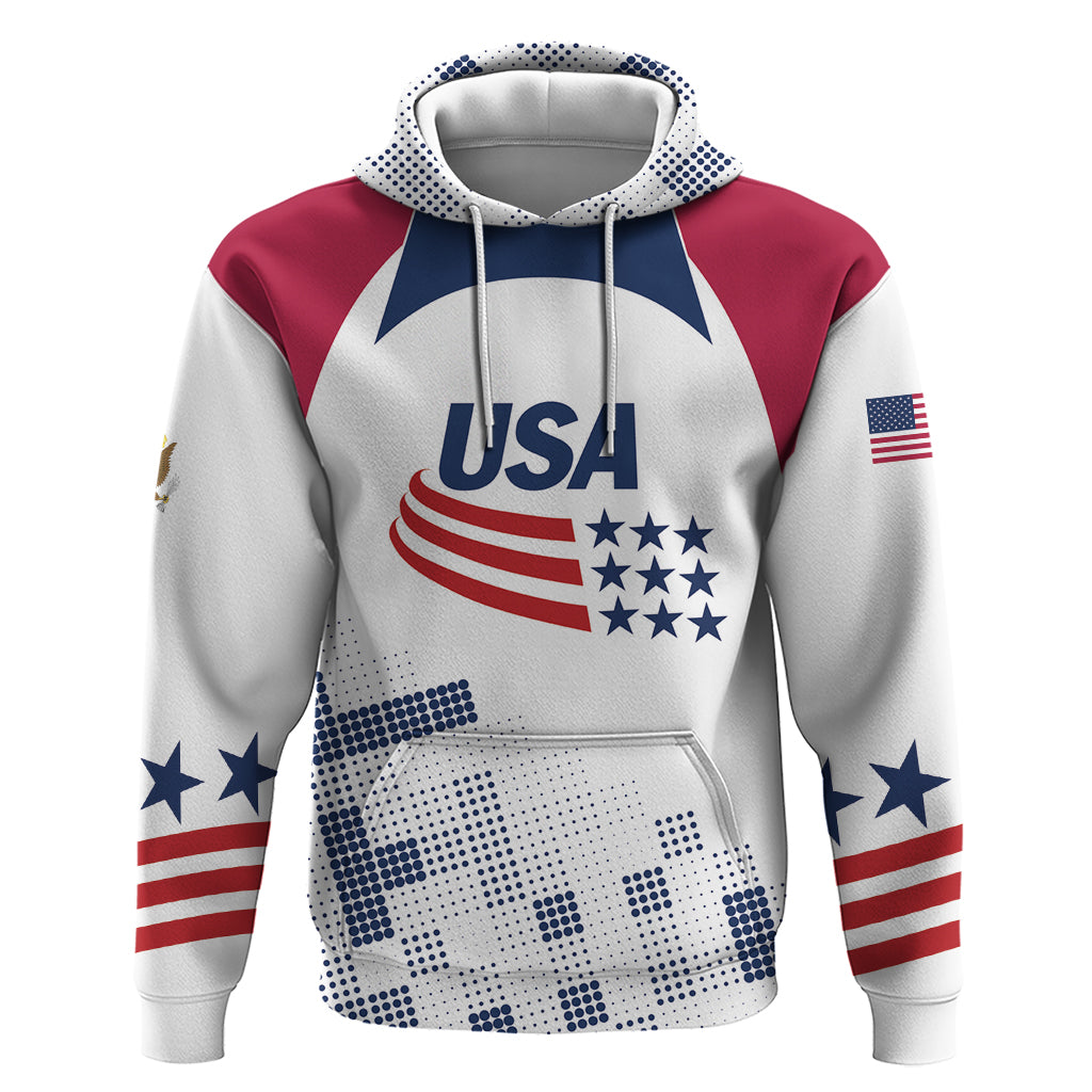 Personalized USA 2024 Soccer Hoodie The Stars and Stripes Go Champion - Wonder Print Shop