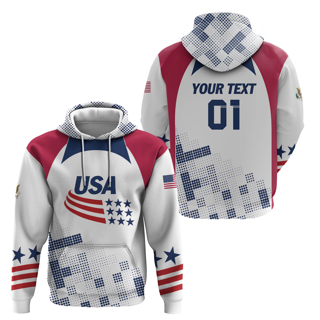 Personalized USA 2024 Soccer Hoodie The Stars and Stripes Go Champion - Wonder Print Shop
